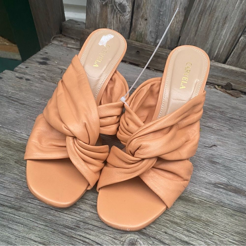 Carvela Guava Knotted Stiletto Heel Leather Mules size 38 - Picture 6 of 9